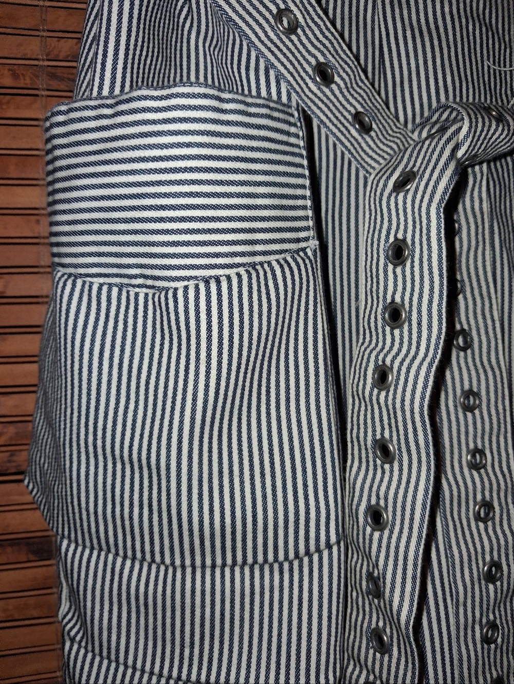 URBAN OUTFITTERS MIRANDA RAILROAD STRIPED WIDE LEG JUMPSUIT - Picture 7 of 10